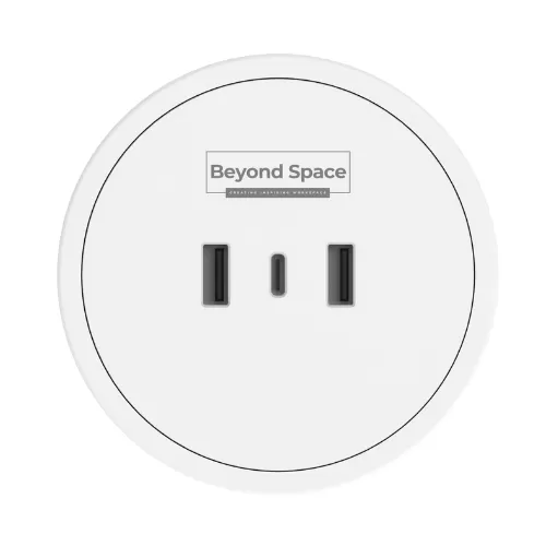 Pop-Up 4-Power PDU with 20W USB-A & USB-C Fast Charging (White)