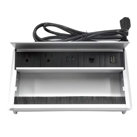 Pop-Up 4-Power PDU with 20W USB-A & USB-C Fast Charging (Black)